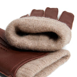 Vittoria (braun) - Handschuhe aus amerikanischem Hirschleder mit Kaschmirfutter
