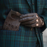 Autohandschuhe Herren Dunkelbraun - Handgefertigt in Italien – Luxus Lederhandschuhe - Handgefertigt in Italien – Fratelli Orsini® - 5