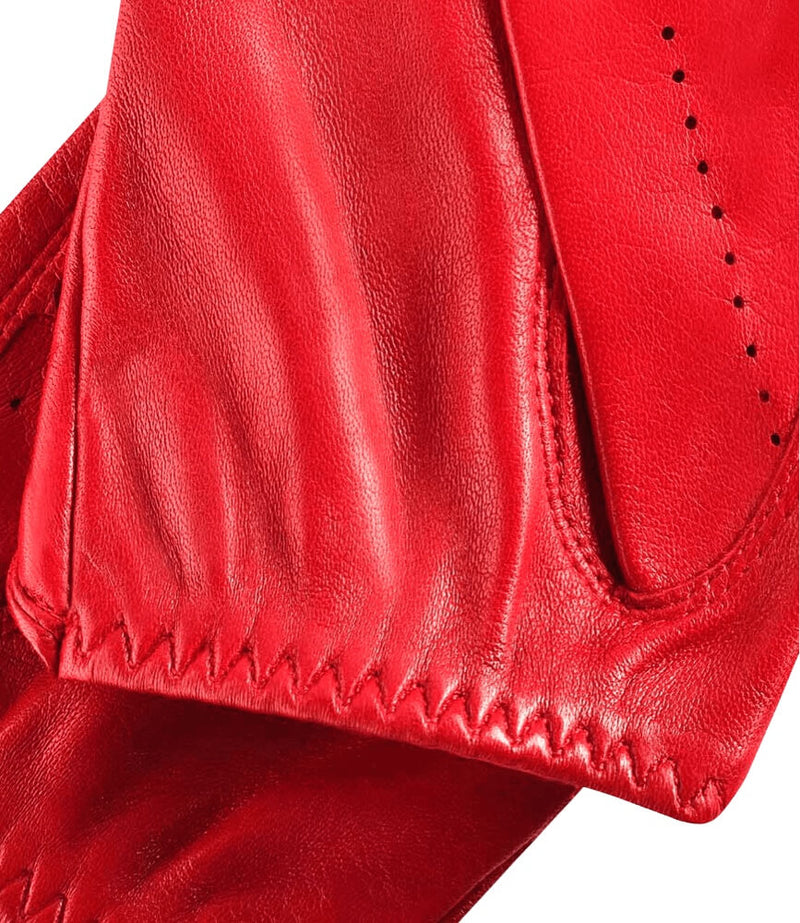 Autohandschuhe Damen Rot - Handgefertigt in Italien – Luxus Lederhandschuhe - Handgefertigt in Italien – Fratelli Orsini® - 4
