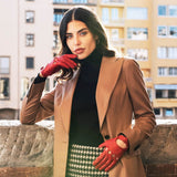 Autohandschuhe Damen Rot - Handgefertigt in Italien – Luxus Lederhandschuhe - Handgefertigt in Italien – Fratelli Orsini® - 6