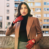 Autohandschuhe Damen Rot - Handgefertigt in Italien – Luxus Lederhandschuhe - Handgefertigt in Italien – Fratelli Orsini® - 10