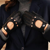 Autohandschuhe Damen Schwarz - Hirschleder - Handgefertigt in Italien – Luxus Lederhandschuhe - Handgefertigt in Italien – Fratelli Orsini® - 6