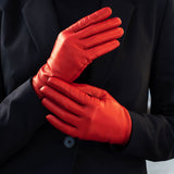Lederhandschuhe Rot Damen Kaschmir - Handgefertigt in Italien – Luxus Lederhandschuhe - Handgefertigt in Italien – Fratelli Orsini® - 7