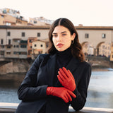 Lederhandschuhe Rot Damen Kaschmir - Handgefertigt in Italien – Luxus Lederhandschuhe - Handgefertigt in Italien – Fratelli Orsini® - 8