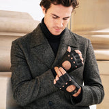 Autohandschuhe Herren Schwarz - Hirschleder - Handgefertigt in Italien – Luxus Lederhandschuhe - Handgefertigt in Italien – Fratelli Orsini® - 4