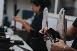 Peccary Lederhandschuhe Schwarz - Kaschmir - Handgefertigt in Italien – Luxus Lederhandschuhe - Handgefertigt in Italien – Fratelli Orsini® - Produktion - 1