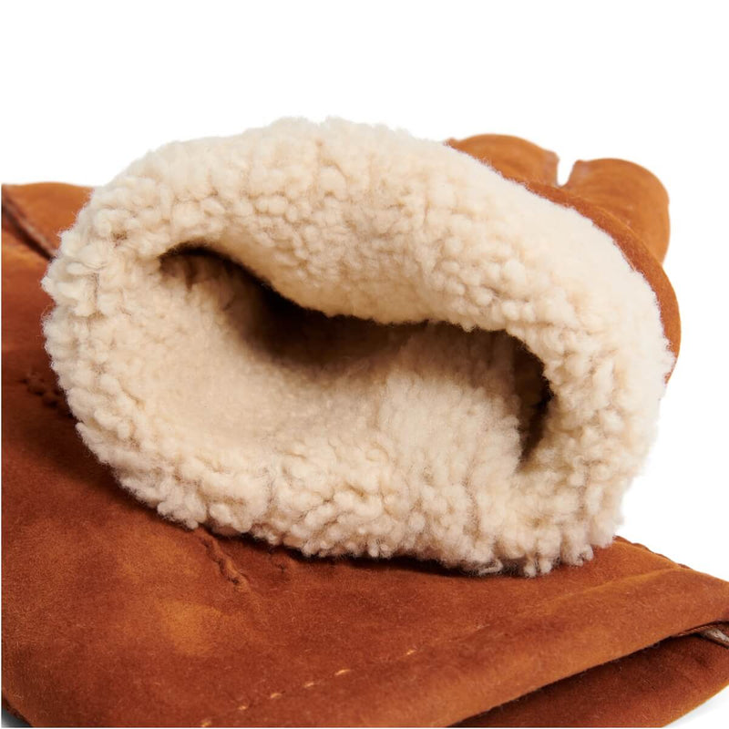 Tommaso - Wildlederhandschuhe mit luxuriösem Shearling-Futter (Schafspelz)