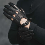 Autohandschuhe Herren Schwarz - Handgefertigt in Italien – Luxus Lederhandschuhe - Handgefertigt in Italien – Fratelli Orsini® - 7