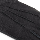 Vittoria (schwarz) - Handschuhe aus amerikanischem Hirschleder mit Kaschmirfutter