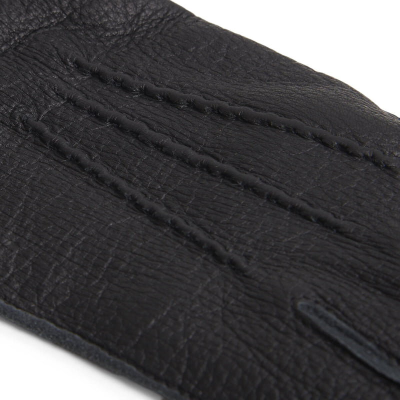Vittoria (schwarz) - Handschuhe aus amerikanischem Hirschleder mit Kaschmirfutter