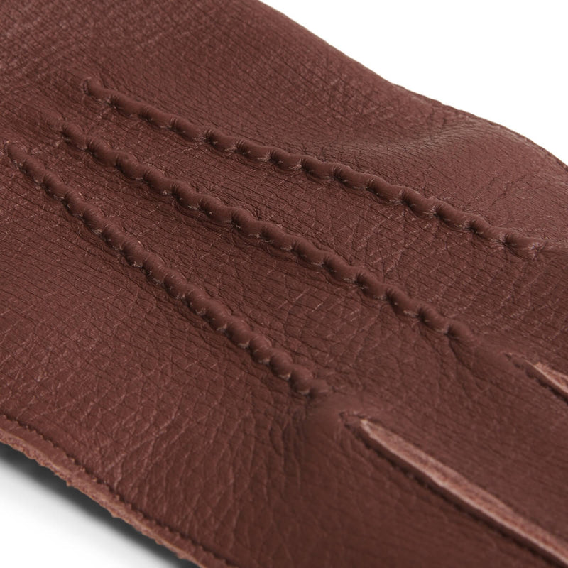 Vittoria (braun) - Handschuhe aus amerikanischem Hirschleder mit Kaschmirfutter