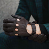 Autohandschuhe Herren Dunkelbraun - Handgefertigt in Italien – Luxus Lederhandschuhe - Handgefertigt in Italien – Fratelli Orsini® - 8