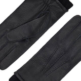Vittoria (schwarz) - Handschuhe aus amerikanischem Hirschleder mit Kaschmirfutter