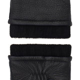 Vittoria (schwarz) - Handschuhe aus amerikanischem Hirschleder mit Kaschmirfutter