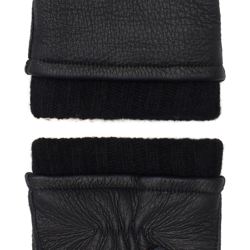 Vittoria (schwarz) - Handschuhe aus amerikanischem Hirschleder mit Kaschmirfutter