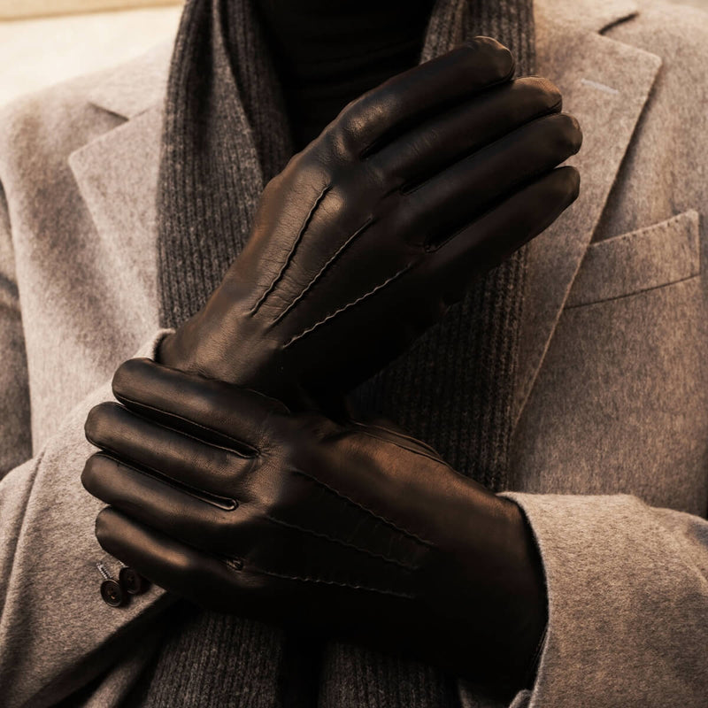 Lederhandschuhe Schwarz - Touchscreen - Handgefertigt in Italien – Luxus Lederhandschuhe - Handgefertigt in Italien – Fratelli Orsini® - 9