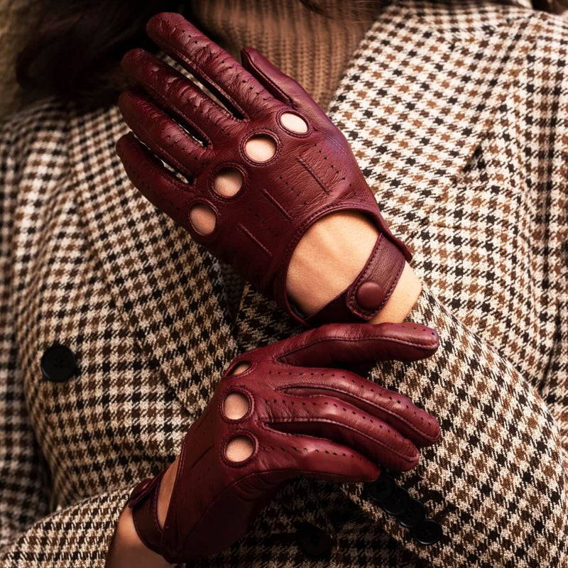 Autohandschuhe Damen Cordovan - Handgefertigt in Italien – Luxus Lederhandschuhe - Handgefertigt in Italien – Fratelli Orsini® - 2