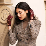 Autohandschuhe Damen Cordovan - Handgefertigt in Italien – Luxus Lederhandschuhe - Handgefertigt in Italien – Fratelli Orsini® - 5