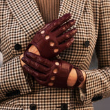 Autohandschuhe Damen Cordovan - Handgefertigt in Italien – Luxus Lederhandschuhe - Handgefertigt in Italien – Fratelli Orsini® - 6