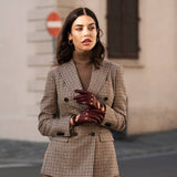 Autohandschuhe Damen Cordovan - Handgefertigt in Italien – Luxus Lederhandschuhe - Handgefertigt in Italien – Fratelli Orsini® - 7
