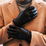 Lederhandschuhe Schwarz Herren Touchscreen - Handgefertigt in Italien – Luxus Lederhandschuhe - Handgefertigt in Italien – Fratelli Orsini® - 8