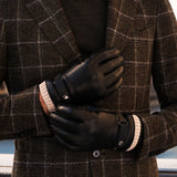 Lederhandschuhe Schwarz Herren Gefüttert - Handgefertigt in Italien – Luxus Lederhandschuhe - Handgefertigt in Italien – Fratelli Orsini® - 9