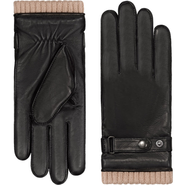 Alonzo (Schwarz) - Lammleder-Handschuhe mit Kaschmirfutter & Touchscreen-Funktion