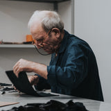 Elena (schwarz) - seidengefütterte 12-Knopf-Leder-Opernhandschuhe