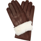 Francesca (Braun) - Handschuhe aus Lammleder mit weißem Innenfutter