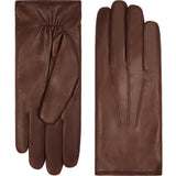 Francesca (Braun) - Handschuhe aus Lammleder mit braunem Fellfutter