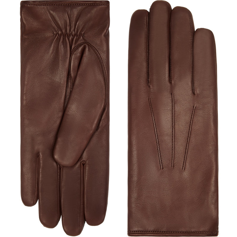 Francesca (Braun) - Handschuhe aus Lammleder mit braunem Fellfutter