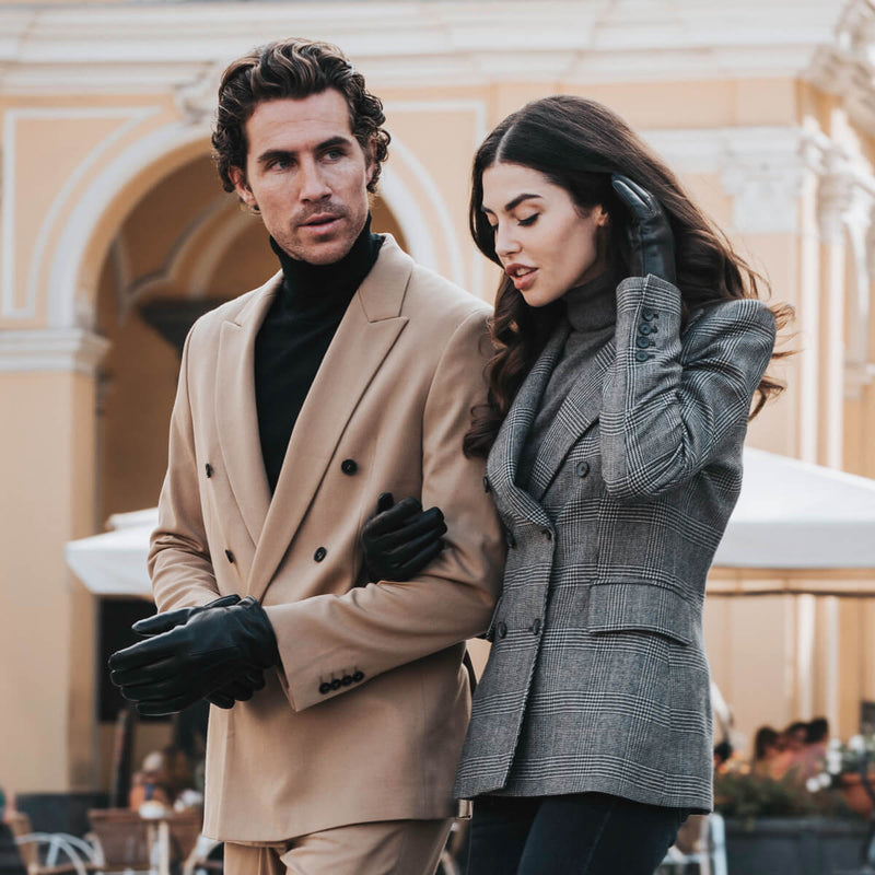 Lederhandschuhe Damen Schwarz mit Futter - Handgefertigt in Italien – Luxus Lederhandschuhe - Handgefertigt in Italien – Fratelli Orsini® - 7