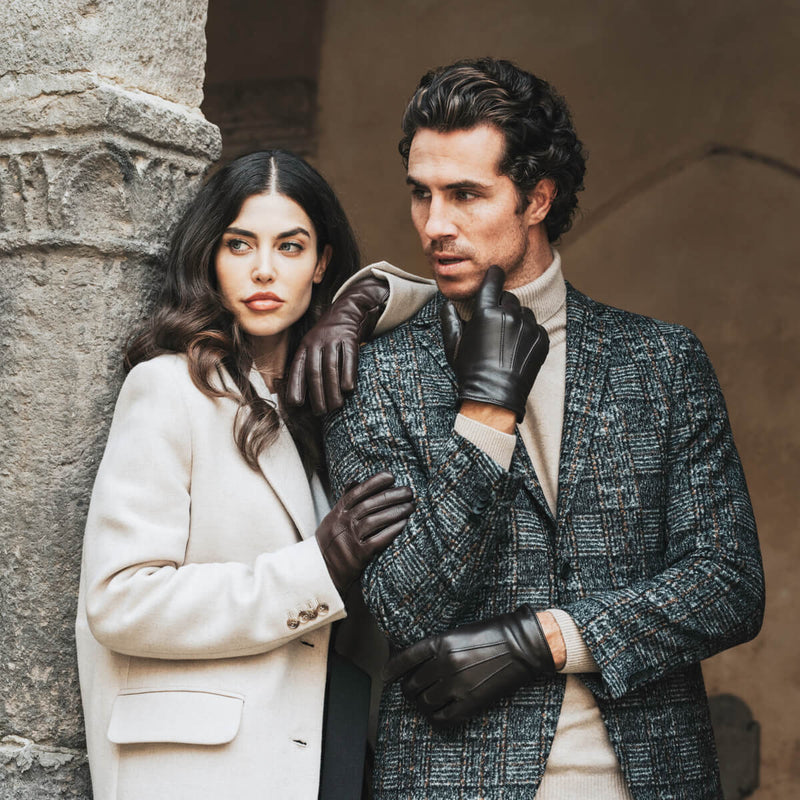 Lederhandschuhe Damen Braun mit Futter - Handgefertigt in Italien – Luxus Lederhandschuhe - Handgefertigt in Italien – Fratelli Orsini® - 7