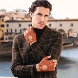 Autohandschuhe Herren Braun - Hirschleder - Handgefertigt in Italien – Luxus Lederhandschuhe - Handgefertigt in Italien – Fratelli Orsini® - 7