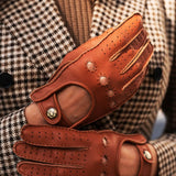 Autohandschuhe Damen Braun - Hirschleder - Handgefertigt in Italien – Luxus Lederhandschuhe - Handgefertigt in Italien – Fratelli Orsini® - 4