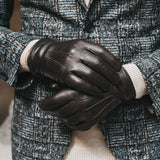 Lederhandschuhe Braun Herren - Touchscreen - Handgefertigt in Italien – Luxus Lederhandschuhe - Handgefertigt in Italien – Fratelli Orsini® - 5