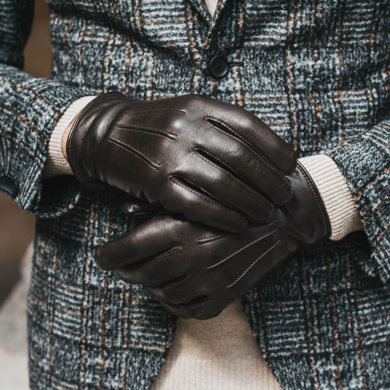 Lederhandschuhe Braun Herren - Touchscreen - Handgefertigt in Italien – Luxus Lederhandschuhe - Handgefertigt in Italien – Fratelli Orsini® - 5