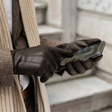 Giovanni (Braun) - Lammleder-Handschuhe mit Kaschmirfutter & Touchscreen-Funktion