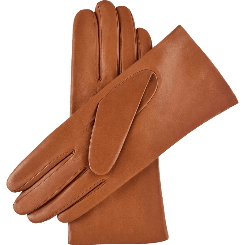 Lederhandschuhe Cognac Damen Kaschmir - Handgefertigt in Italien – Luxus Lederhandschuhe - Handgefertigt in Italien – Fratelli Orsini® - 2