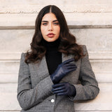 Lederhandschuhe Navy Damen Kaschmir - Handgefertigt in Italien – Luxus Lederhandschuhe - Handgefertigt in Italien – Fratelli Orsini® - 4