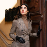 Lederhandschuhe Schwarz Damen Kaschmir - Handgefertigt in Italien – Luxus Lederhandschuhe - Handgefertigt in Italien – Fratelli Orsini® - 6