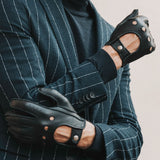 Autohandschuhe Herren Schwarz - Hirschleder - Handgefertigt in Italien – Luxus Lederhandschuhe - Handgefertigt in Italien – Fratelli Orsini® - 7