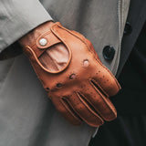 Autohandschuhe Herren Braun - Hirschleder - Handgefertigt in Italien – Luxus Lederhandschuhe - Handgefertigt in Italien – Fratelli Orsini® - 3