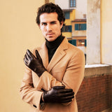Lederhandschuhe Herren Braun - Weißes Fell - Handgefertigt in Italien – Luxus Lederhandschuhe - Handgefertigt in Italien – Fratelli Orsini® - 6
