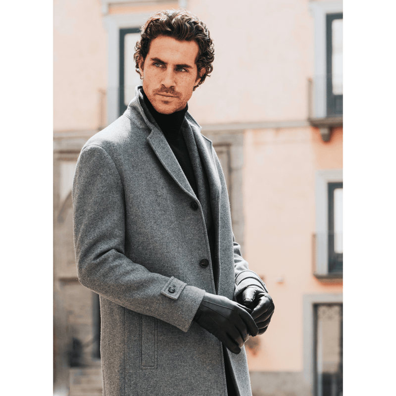 Lederhandschuhe Herren Schwarz - Braunes Fell – Luxus Lederhandschuhe - Handgefertigt in Italien – Fratelli Orsini® - 7