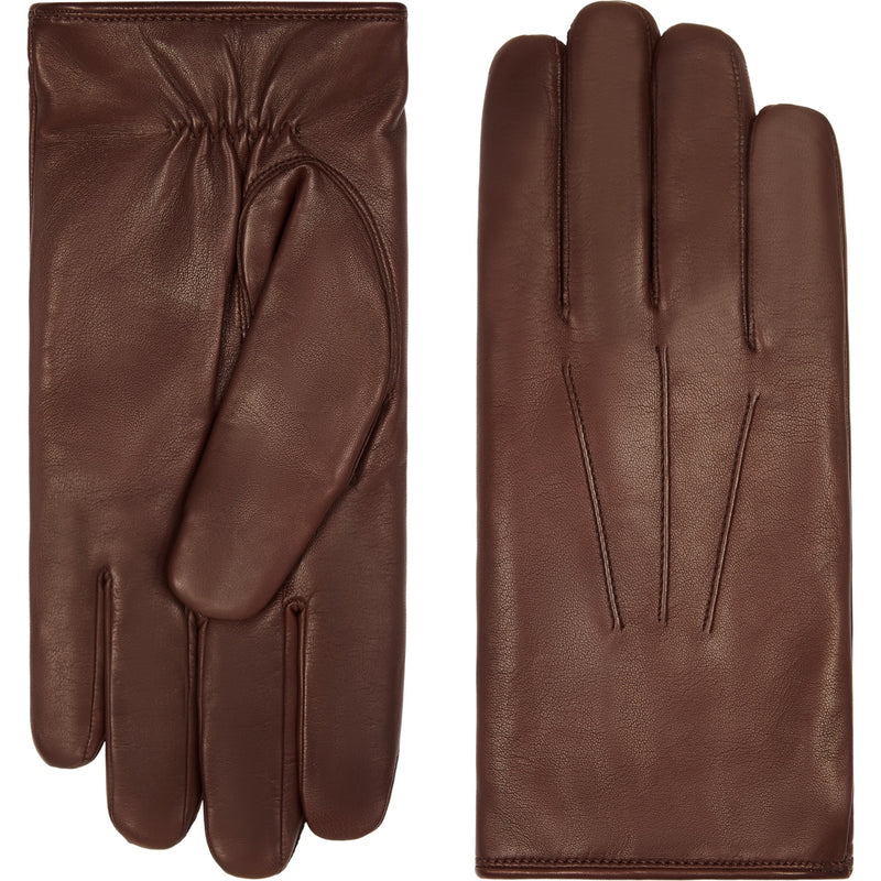 Marco (Braun) - Handschuhe aus Lammleder mit braunem Fellfutter