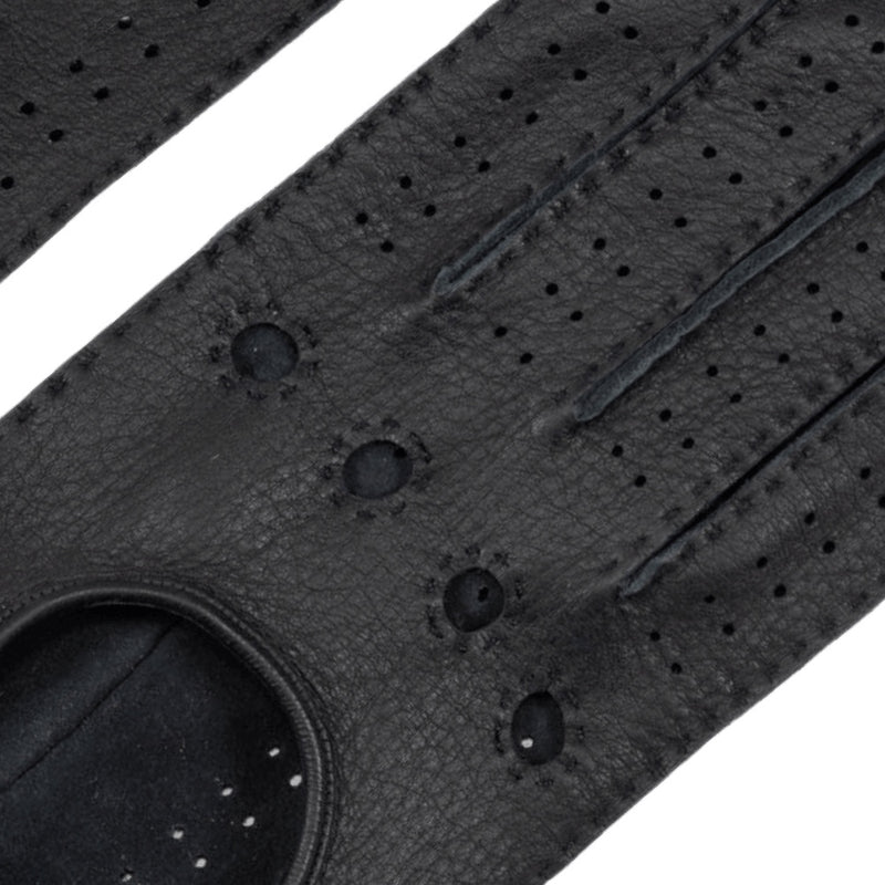 Autohandschuhe Damen Schwarz - Hirschleder - Handgefertigt in Italien – Luxus Lederhandschuhe - Handgefertigt in Italien – Fratelli Orsini® - 2