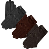 Autohandschuhe Herren Schwarz - Handgefertigt in Italien – Luxus Lederhandschuhe - Handgefertigt in Italien – Fratelli Orsini® - 5