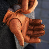 Peccary Lederhandschuhe - Kaschmir - Handgefertigt in Italien – Luxus Lederhandschuhe - Handgefertigt in Italien – Fratelli Orsini® - 5