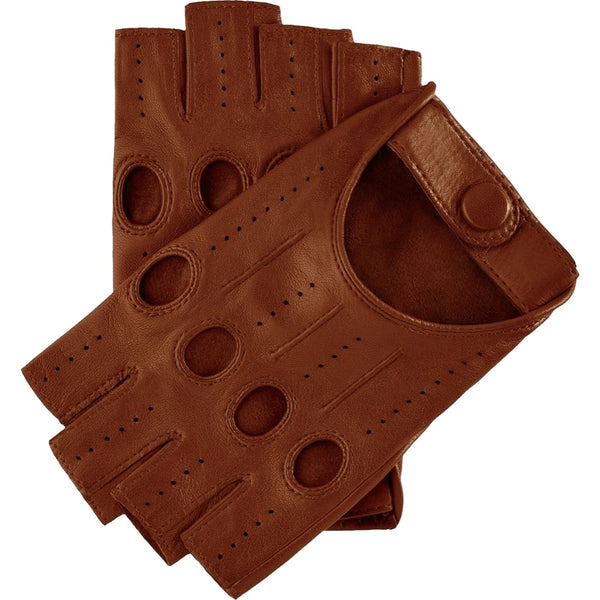 Autohandschuhe Damen Cognac - Fingerlos - Handgefertigt in Italien – Luxus Lederhandschuhe - Handgefertigt in Italien – Fratelli Orsini® - 1